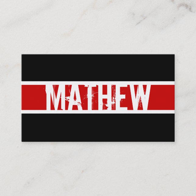 Tarjeta moderna del perfil del monograma (Anverso)