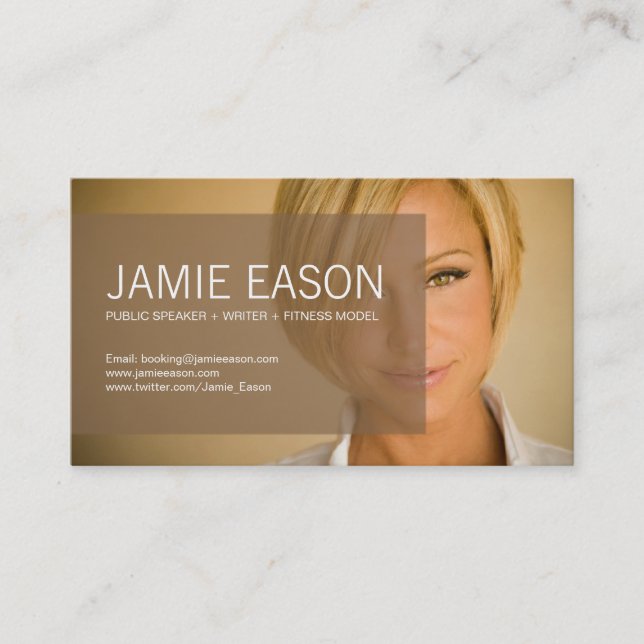 Tarjeta moderna del perfil - Jamie Eason (Anverso)