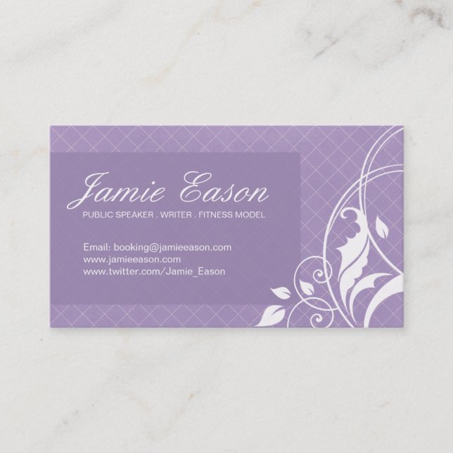 Tarjeta moderna del perfil - Jamie Eason (Anverso)