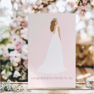 Tarjeta Moderna ducha de novia felicitaciones rosadas
