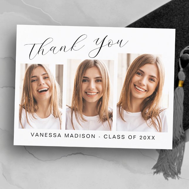 Tarjeta moderna elegante de agradecimiento de grad (Subido por el creador)