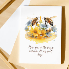 Tarjeta Moderna escritura acuarela Floral feliz día de las