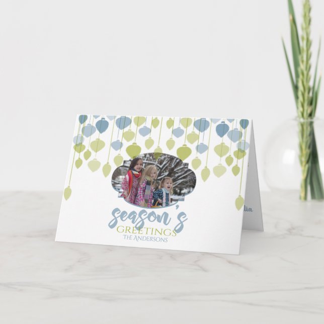 Tarjeta Moderna foto de Holly Jolly (Anverso)