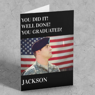 Tarjeta Moderna graduación del ejército fotográfico person
