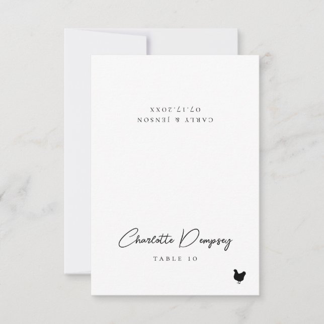 Tarjeta moderna Minimalista para Boda (Anverso)