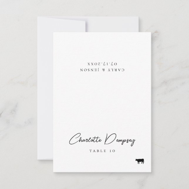 Tarjeta moderna Minimalista para Boda (Anverso)