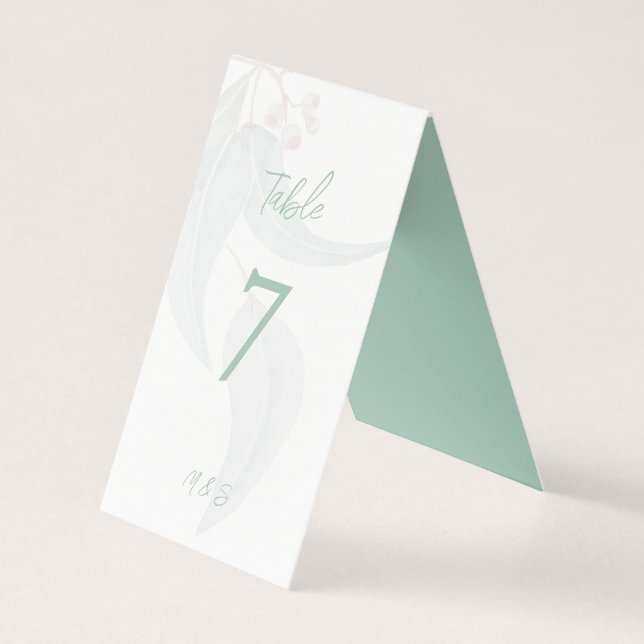 Tarjeta Moderna Moda elegante Eucalyptus Mint Boho (Anverso)