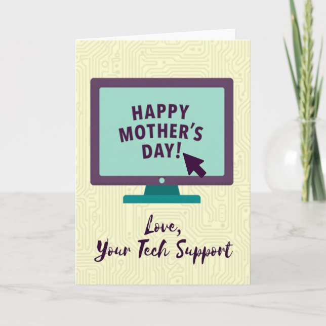 Tarjeta moderna para el día de la madre (Anverso)