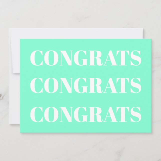 Tarjeta moderna y blanca de felicitaciones para aq (Anverso)