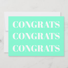 Tarjeta moderna y blanca de felicitaciones para aq