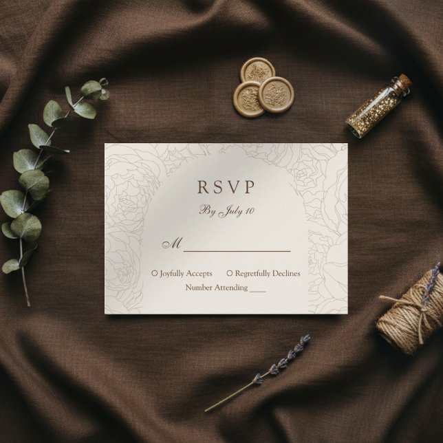 Tarjeta moderna y elegante de rsvp de boda beige m (Subido por el creador)