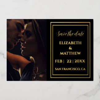 tarjeta moderna y elegante de 'save the date' con