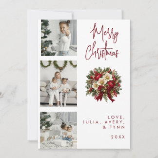 Tarjeta moderna y vibrante de Navidad