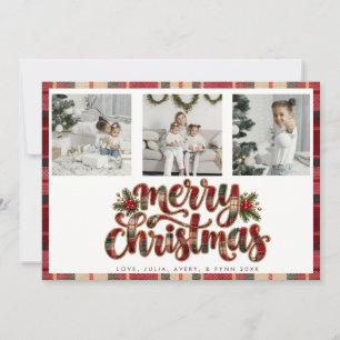 Tarjeta moderna y vibrante de Navidad