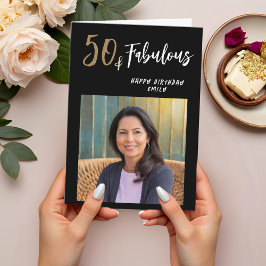 Tarjeta Moderno 50 y fabuloso foto 50 cumpleaños