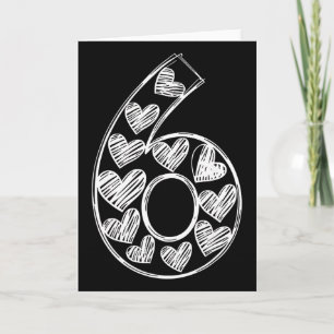 Tarjeta Moderno 67 Boceto Corazón Combinación 6 San Valent