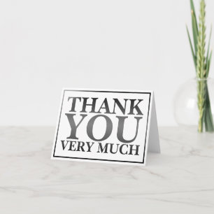Tarjeta Moderno Clásico Elegante Agradecimiento Impreso en