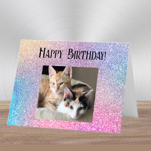Tarjeta Moderno Colorido Agregar Foto-Texto Feliz Cumple