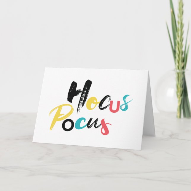 Tarjeta Moderno, colorido, divertido, fresco, moderno Hocu (Anverso)