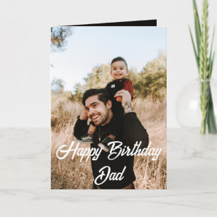 Tarjeta Moderno Cumpleaños Feliz Papá Foto Personalizada S