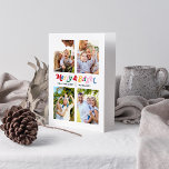 Tarjeta Moderno Merry & Bright Colorful Bright 4 Photo<br><div class="desc">Disfrute del espíritu de los Navidades con nuestra moderna tarjeta de fotos Retro 4 con colores vivos y merry. Esta tarjeta presenta un divertido patrón de alegre y brillante escrito en una colorida tipografía retro, lo que lo hace perfecto para todos los amantes de los Navidades en tu vida. Personalizar...</div>