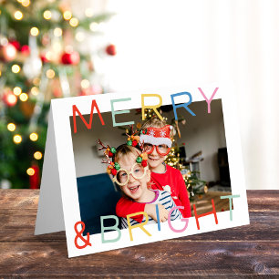 Tarjeta Moderno Navidades de tipo divertida - Fotos Merry