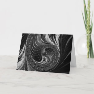 Tarjeta Moderno Razón de Oro Fractal Blanco Nautilus