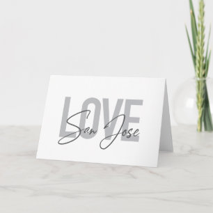 Tarjeta Moderno, simple, moda, diseño fresco Love San José