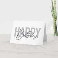 Moderno, simple, urbano, fresco Feliz Cumpleaños