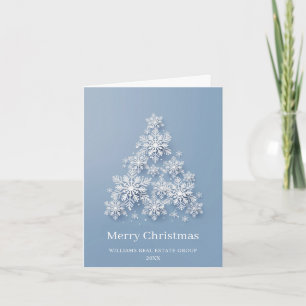 Tarjeta Moderno Snowflake Christmas Tree Corporate Greetin