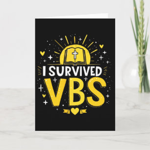 Tarjeta Moderno Sobreviví a Vbs Escuela Bíblica de Vacacio