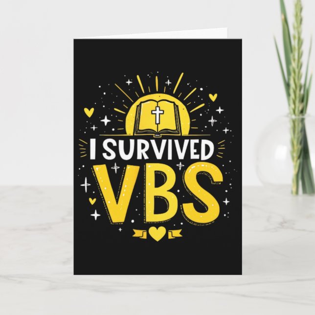 Tarjeta Moderno Sobreviví a Vbs Escuela Bíblica de Vacacio (Anverso)
