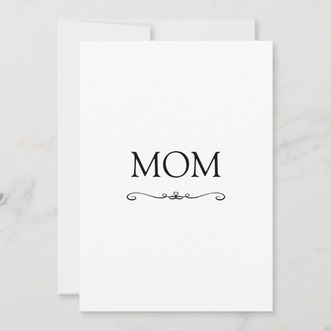 Tarjeta Moderno y bonito día de la madre Minimalista (Anverso)