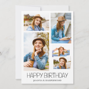 Tarjeta Moderno y sencillo Cumpleaños elegante 5 Foto