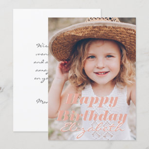 Tarjeta Moderno y simple foto Personalizado Festejo de cum