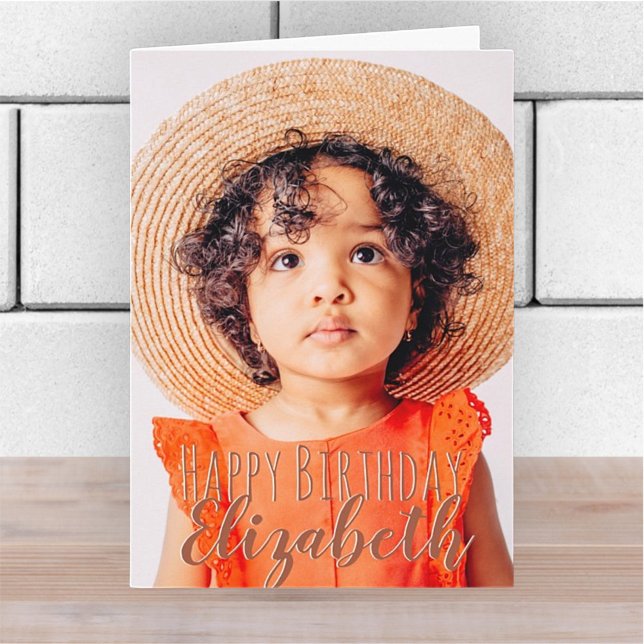 Tarjeta Moderno y simple foto Personalizado Festejo de cum (Subido por el creador)