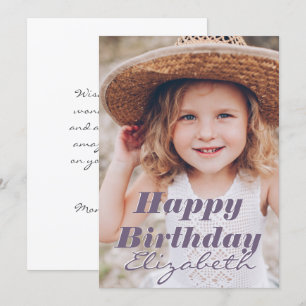 Tarjeta Moderno y simple foto Personalizado Festejo de cum