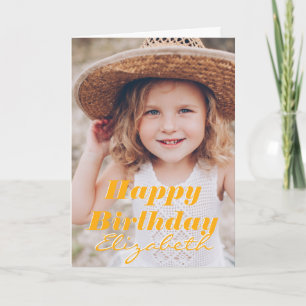 Tarjeta Moderno y simple foto Personalizado Festejo de cum