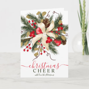 Tarjeta Modernos Navidades de Cheen acuarela floral 7 foto