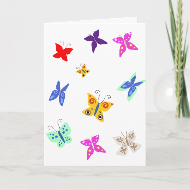 Tarjeta modificable de mariposa (Anverso)