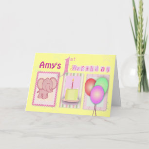 Tarjeta Modifique su propio 1r cumpleaños para requisitos