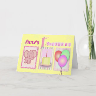 Tarjeta Modifique su propio 1r cumpleaños para requisitos