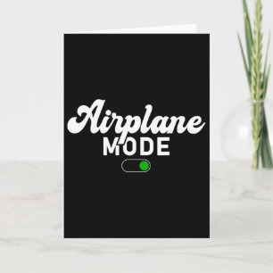 Tarjeta Modo Avión Activado Divertidas Vacaciones Verano