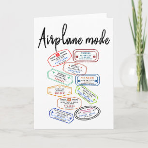Tarjeta Modo avión Vacación Pasaporte Sello Viaje Viajando