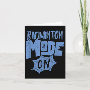 Tarjeta Modo Bádminton Activado Jugador Divertido de Bádmi