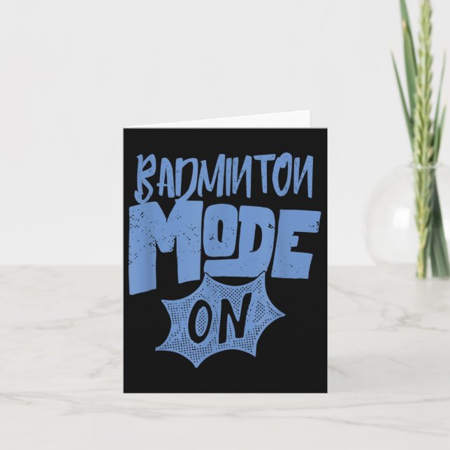 Tarjeta Modo Badminton En Funny Badminton Player (Anverso)