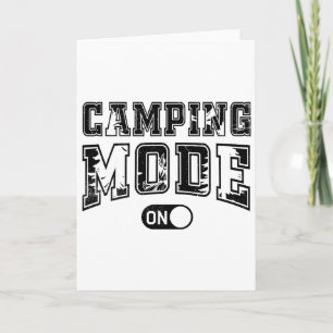 Tarjeta Modo Camping Activado Campista al Aire Libre Amant