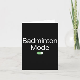 Tarjeta Modo de bádminton activado en diseño de teléfono i