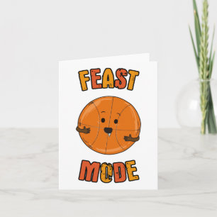 Tarjeta Modo de fiesta de baloncesto de Acción de Gracias