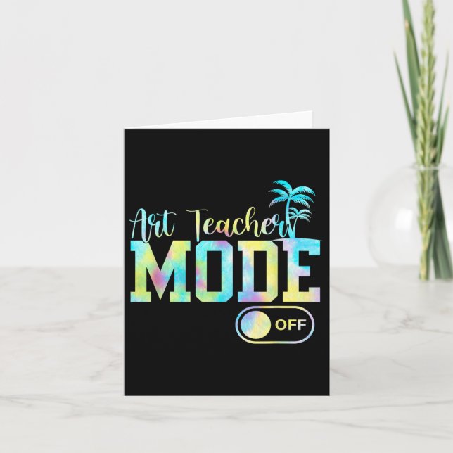 Tarjeta Modo De Maestros De Arte Desconectando Tees Tye Dy (Anverso)